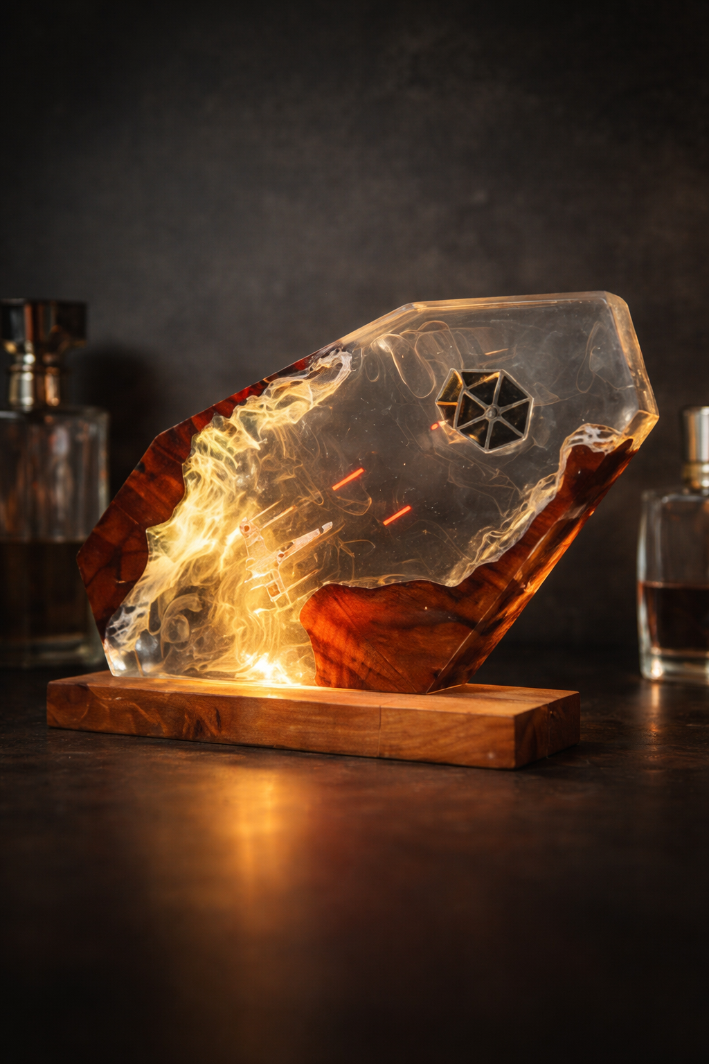 Epoxidharz Lampe Handgefertigt