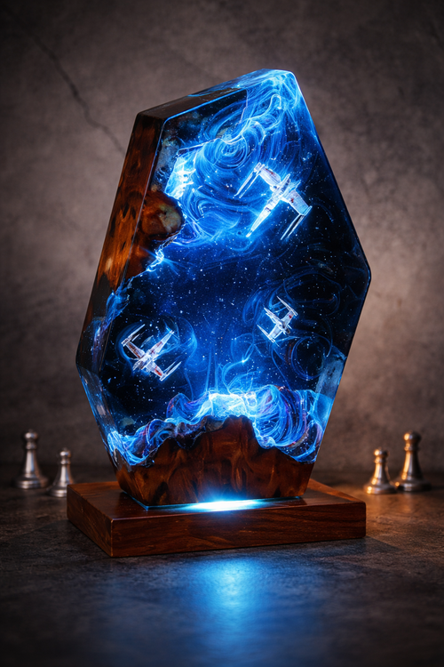 Epoxidharz Lampe Handgefertigt