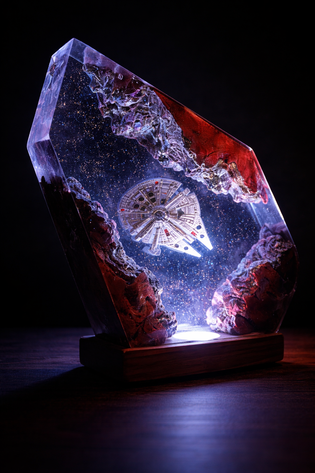 Epoxidharz Lampe Handgefertigt