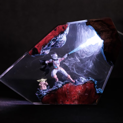 Epoxidharz Lampe Handgefertigt